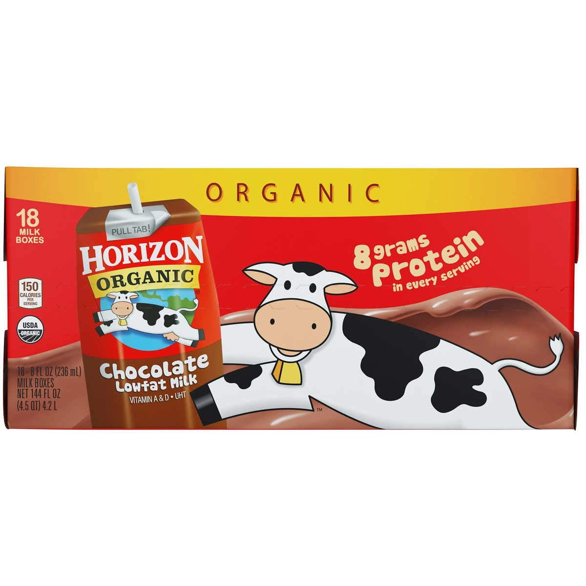 Horizon 1% Chocolate DHA Milk Pack of 18