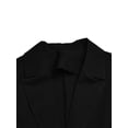 thumbnail image 4 of VISgogo Ladies Temperament Short Suit Dress, Verano Mujer Color Sólido Manga Larga Solapa Hueco Falsa Dos Piezas Falda Delgada VISgogo moda, 4 of 9