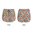 thumbnail image 6 of Uemuo colorful Skull sunflower Pattern Women's Athletic Shorts High Waisted Running Shorts with Liner Pockets Gym Elastic Workout Shorts-Large, 6 of 9