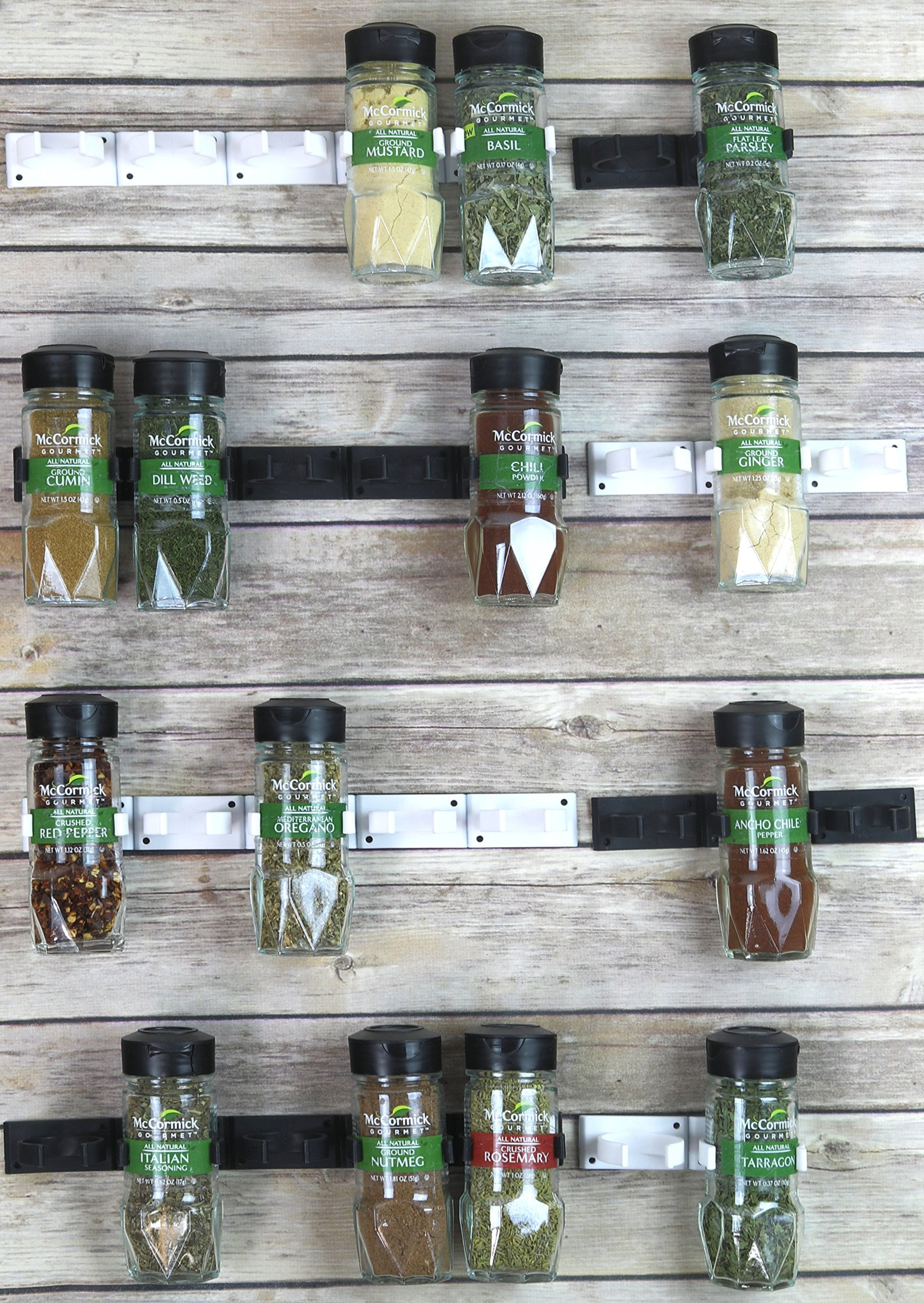 Hesroicy Wall-Mounted Spice Rack - Space-Saving, Screw or Adhesive  Installation, and Available in 2 or 4-Piece Sets - Ideal for Hanging Spice  Jars and Organizing Kitchen Supplies 