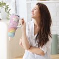 thumbnail image 6 of 30 oz Tumbler With Handle Stainless Steel Insulated Tumbler With Lid for Car Cup Holder Rainbow Stars and Cloud Pattern, 6 of 9