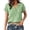 1#Green797, variant on XIAOCHA Button Accent Blouse for Women Notched V Neck Rolled Casual Trendy Tops