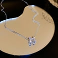 thumbnail image 3 of Classic Letter Design 925 Sterling Silver Chain Necklace for Women Gift…, 3 of 6