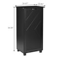 thumbnail image 2 of VECELO Kitchen Trash Can Cabinet, 10-13 Gallon Wooden Tilt Out Storage Can Holder Garbage Recycling Cabinet, Black, 2 of 10