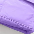 thumbnail image 6 of Girls' Winter Puffer Vest Warm Stand Collar Thick Cotton Coat Toddler Kid Cropped Sleeveless Jacket, Purple 2 Years, 6 of 7