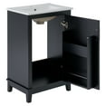 thumbnail image 6 of Tcbosik 20 inch Small Bathroom Vanity with Sink, Modern Bath Storage Cabinet with Door and Storage Rack, Freestanding Single Basin Vanity for Small Space, Black, 6 of 10