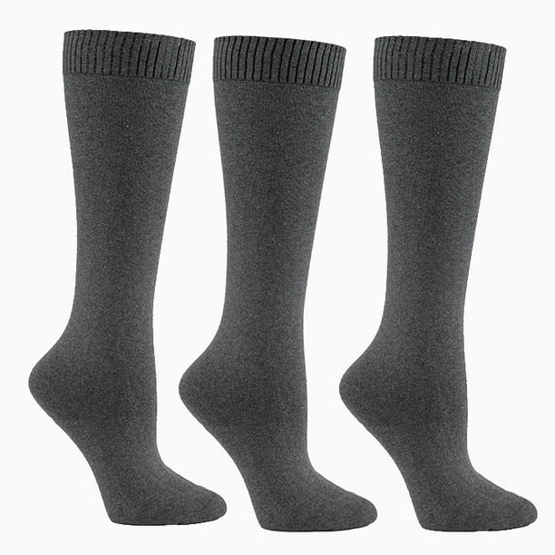 Womens Health & Comfort Knee High Diabetic Socks 3 Pack - Walmart.com
