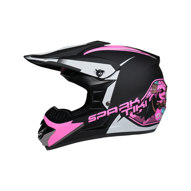Soidarity Casco de scooter para un cómodo, salida de aire trasera resistente y duradera, cascos de bicicleta de cara completa Ciclismo Negro Mate Rosa l