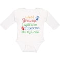 thumbnail image 3 of Inktastic Awesome Like My Uncle Boys or Girls Long Sleeve Baby Bodysuit, 3 of 5