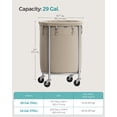 thumbnail image 5 of 29-Gallon Rolling Laundry Hamper with Steel Frame, 4 Casters & 2 Brakes, Includes Removable Bag, Camel Brown and Metallic Silver, 5 of 6