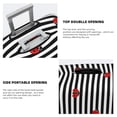 thumbnail image 3 of Gukieu Ladybugs on Black and White Striped Print Suitcase Protective Cover, Elastic Zipper Buckle Suitcase Protective Cover, Suitable for Travel, Business Trip-Large, 3 of 7