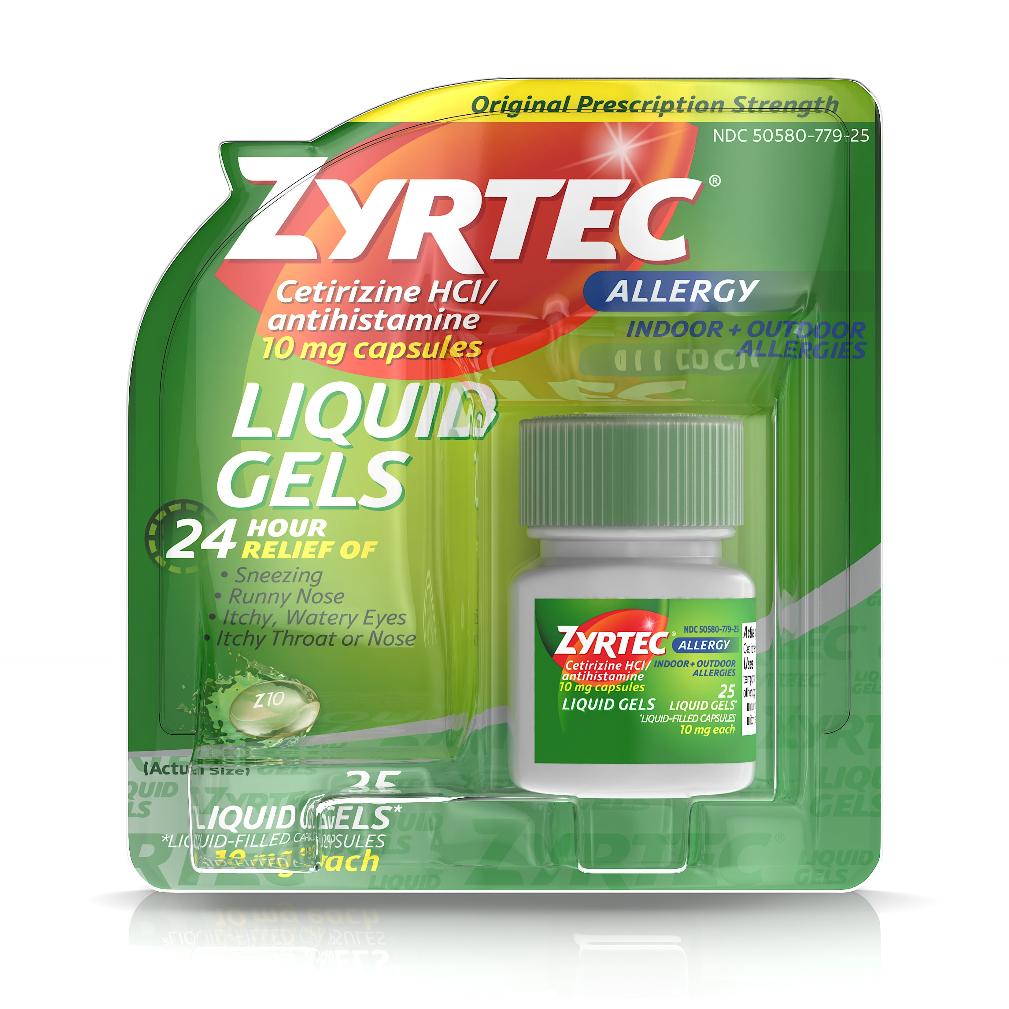 Zyrtec 24 Hour Allergy Relief Antihistamine Capsules 25 ct Walmart com Zyrtec 24 Hour Allergy Relief Antihistamine Capsules 25 ct Walmart com