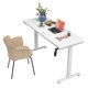 thumbnail image 1 of Escritorio de Altura Ajustable Randu Manual Base Blanca Tablero 150x60 25mm Blanco, 1 of 6