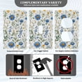 thumbnail image 3 of Yayeee Blank Wall Plate Cover 1-Gang 4.5"x2.7" Home Unused Decorative Outlet, Blue Floral, 3 of 7