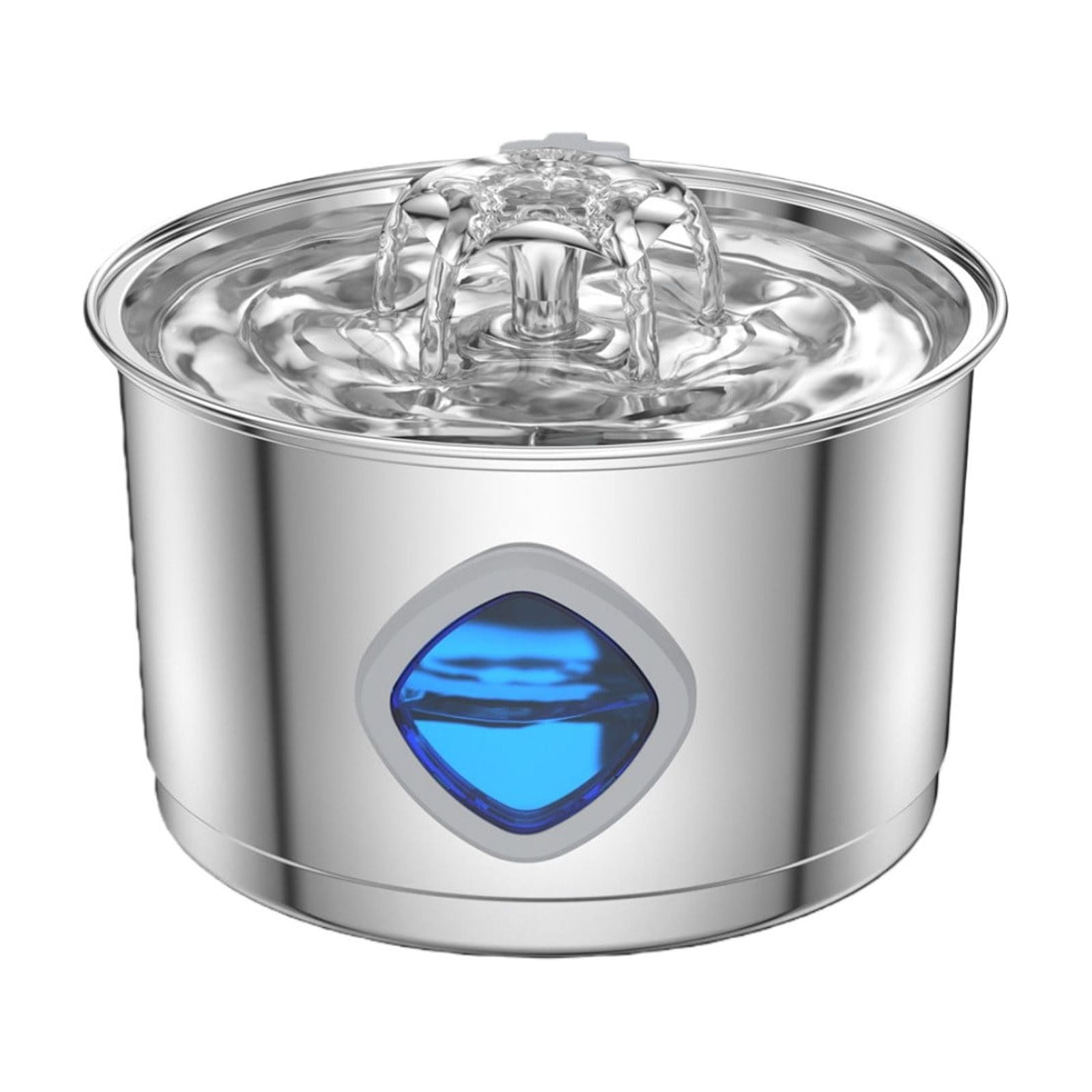 Water Bowl Quadruple Filtration System for Quiet Continuous Circulation Stainless Steel Display Water Dispenser with and Easy Cleaning for Indoor Use