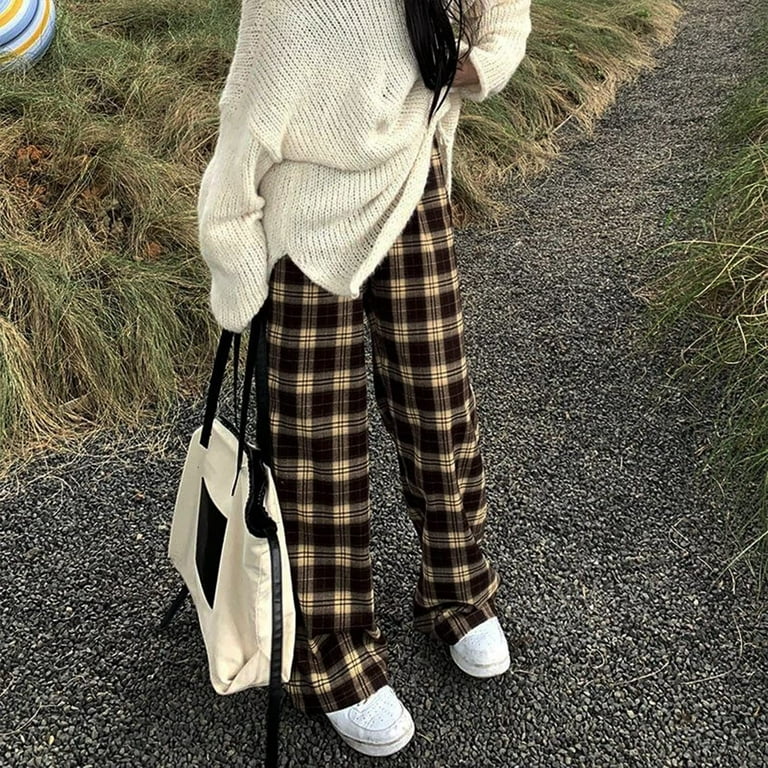 DanceeMangoos Plaid Pants for Women Goth Pants Alt Pants Baggy Pants for Women Alt Clothing Alternative Clothing Walmart