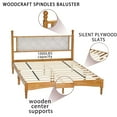 thumbnail image 3 of TOYTEXX Queen Size Wooden Platform Bed Frame with Upholstered Headboard, 1000 lb Capacity, No Box Spring Needed, Easy Assembly, Rustic Oak, 3 of 6