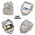 thumbnail image 5 of FORMRS Mini Backpack Purse for Women Quilted Travel Daypack Casual Shoulder Bag, Green Wildflower Pattern, 5 of 7