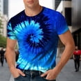 thumbnail image 2 of JAJAHO Men's Short Sleeve T Shirt Tie Dye Crew Neck Comfortable Breathable Graphic Tee Casual Daily Wear Summer Outfits Trendy Tops, 2 of 8