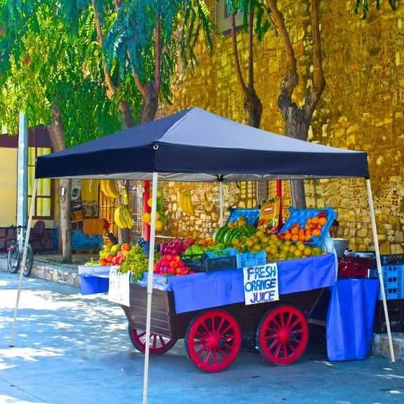 Ktaxon 10ft x 10ft Base/8ft x 8ft Pop Up Gazebo Canopy Wedding Party Tent Blue