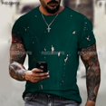 thumbnail image 1 of 2024 Summer Men's New Short-sleeved 3D Printing Technology Round Neck Design Fashionable T-shirt With Free, 1 of 5