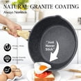 thumbnail image 4 of Nonstick Deep Frying Pan - 11 Inch Saute Pan with Lid Granite Induction Cookware, 4.5Qt Non Stick Woking Pan Skillet, PFOA PFOS APEO Free, Grey, 4 of 5