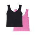 thumbnail image 2 of Athletic Works Girl's Ribbed Tank, 2-Pack, Sizes 4-18, 2 of 3