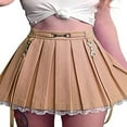 thumbnail image 1 of Women Lace Patchwork Mini Pleated High Waist Goth Skirts, 1 of 6