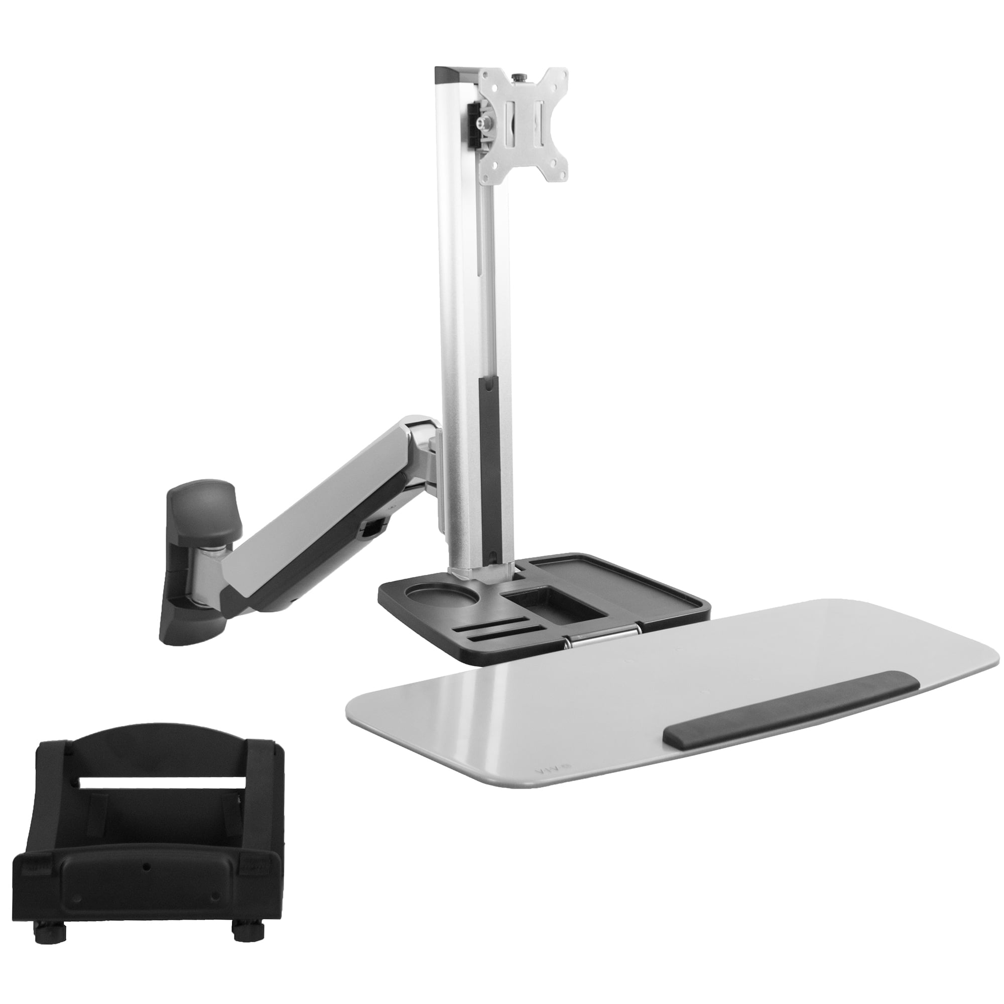 Single Monitor & Keyboard SitStand Wall Mount Standing Transition
