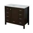 thumbnail image 4 of Horizon 42" Bathroom Vanity with Chocolate Cabinet and Engineered Carrara Top, 4 of 5