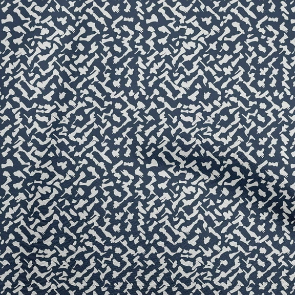 oneOone Polyester Spandex Navy Blue Fabric Block Diy Clothing Quilting Fabric Print Fabric By Yard 56 Inch Wide-7U