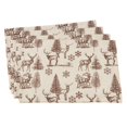 thumbnail image 1 of Saro Lifestyle 4078.N1319B 13 x 19 Po Rectangle Mongol Rennes & Amp; Set de Table en Coton Design Arbre - Natural&44; Lot de 4, 1 of 1