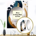 thumbnail image 3 of Designart "Abstract Fusion in Blue and Gold VII" Abstract Mirror Wall Decor - Modern Blue Abstract Large Mirror For Wall Art Decor - 40" x 30" Inch, 3 of 5