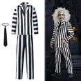 thumbnail image 4 of Disfraces Halloween Espeluznantes Disfraz Beetlejuice para Hombre Traje Adultos, 4 of 9
