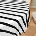 thumbnail image 4 of Tchckioa Minimalist Tablecloth,60 Inch Round Oil-resistant Table Cloth Cover for Kitchen,Black and White, 4 of 6
