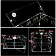 thumbnail image 7 of 4 Grids Acrylic Reptile Cage with Thermometer, Multiple Ventilation Holes, Upper Flip Cover, Mortise Lock, Insect Cage for Spiders, Horned Frogs, Geckos, Snakes, 7 of 7