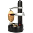 thumbnail image 3 of Pelador de frutas y verduras Pelador de verduras eléctrico de acero inoxidable Fruta para Apple Peeler Cortador de patatas Máquina peladora automática Negro, 3 of 5