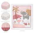 thumbnail image 5 of The Peanutshell Organic Cotton Crib Bedding Set for Baby Girls, Safari Oasis, 4 Pieces, 5 of 7
