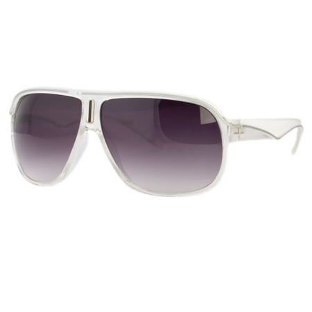 Retro 80s Fashion Aviator Sunglasses Black White Brown Men Women Vintage Glasses