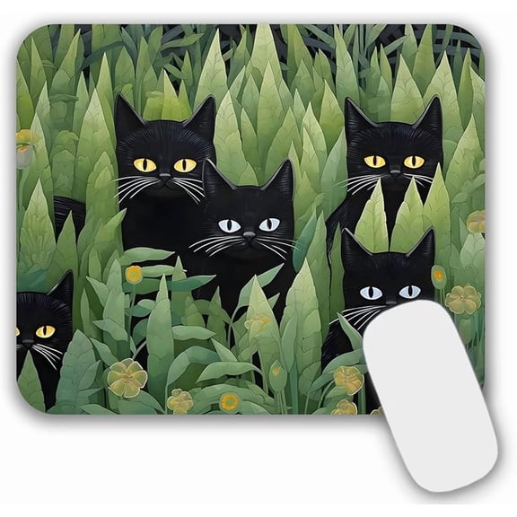 Mouse Pad, Gaming Mouse Pad, Non-Slip Rubber Base Mouse Mat with Designs for Laptop, Computer & Office, 9.5 x 7.9 x 0.12 inches