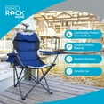 thumbnail image 3 of Internet's Best Padded Camping Folding Chair - Comfortable Outdoor Sports Chairs w/Cup Holder, Portable Carry Bag - for Beach, Park, Soccer, Baseball, Softball, Picnic, Adults - Navy Blue 2 - Pack, 3 of 5