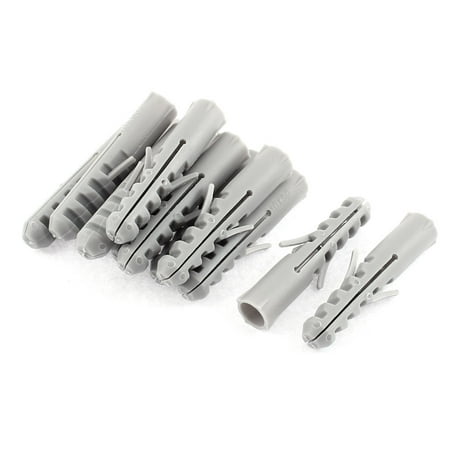 12Pcs 10mm x 49mm Lag Expand Tube Wall Screws Plastic Expansion Nails Plug (Best Screws For Wall Plugs)