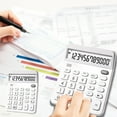 thumbnail image 2 of Bfogop Commercial 12-Digit Large Desktop Calculator with LCD Display Screen, Giant Responsive Buttons, Battery and Solar Powered, Perfect for Home/Office Accounting Finance Use, 2 of 6