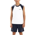 thumbnail image 2 of Amidoa Boys 2 Piece Outfits Summer Clothes Cute Tank Top and Casual Pants Kids Clothing Sets White Size 8, 2 of 9
