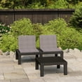 thumbnail image 1 of vidaXL 2 Piece Garden Lounge Set with Cushions Plastic Grey, 1 of 5