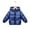 Navy blue, variant on Kids Girl Boy Hoodie Coat Toddler Warm Shiny Puffer Jacket Snowsuits 2-8T