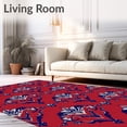 thumbnail image 2 of ODIKA 4'x6' Machine Washable Non-Slip Area Rug, Damask Luxurious Sophisticated Adornment High Traffic Rug with Pad, Red, 583655, 2 of 8
