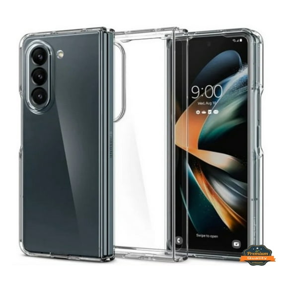 For Samsung Galaxy Z Fold 5 Crystal HD Clear Back Panel   TPU Bumper Frame Hybrid Thin Slim Hard Shockproof Defender Phone Case Cover by Xpression - Clear