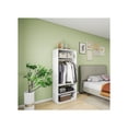 thumbnail image 2 of LivelyLodge Wooden Modular Closet System :Closet Organizer Modern Open Wardrobe Closet System with Hanging rod and shelf for Bedroom&Coatroom White Finish for All Ages, 2 of 4