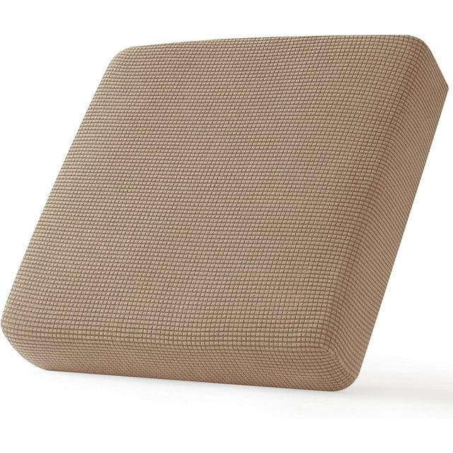 CHUN YI 1 Piece Cushion Cover Spandex Stretch Textured Grid Box Cushion Seat Slipcover